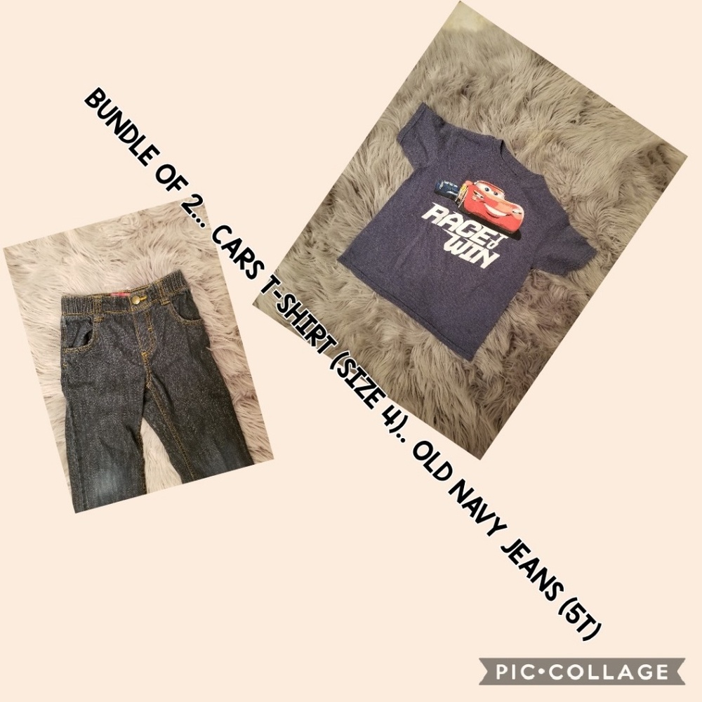 Bundle of 2...JEANS AND A DISNEY CARS T-SHIRT